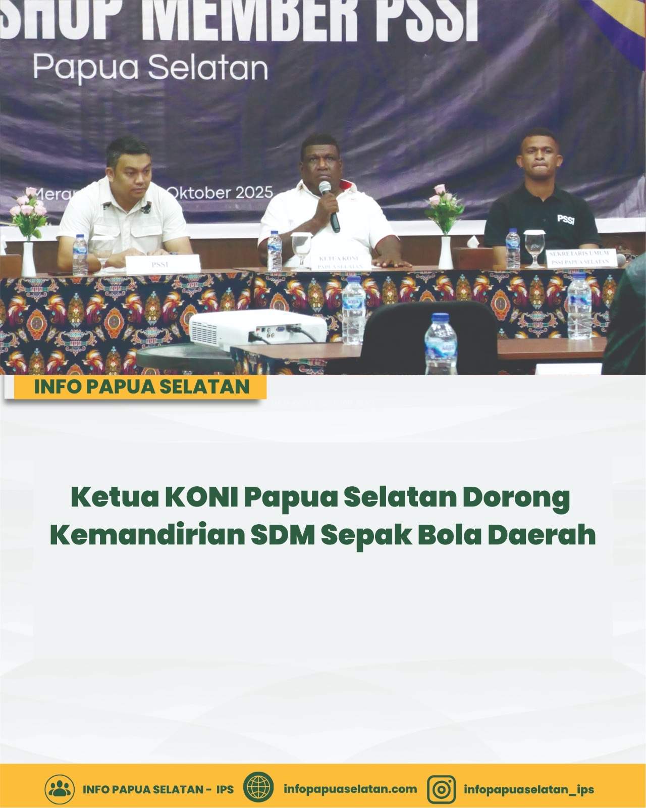 KONI Papua Selatan Dorong Penguatan Sepak Bola Jelang Porprov 2025